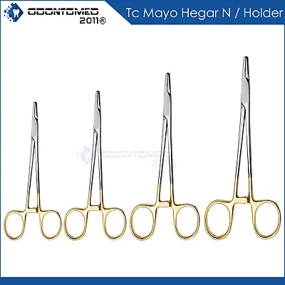 T/C Mayo Hegar Needle Holder With Tungsten Carbide Straight Surgical Instr-PICK • $12.15