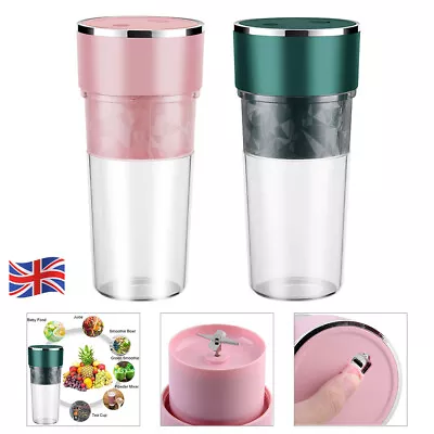 Mini Electric Blender 350ml Smoothie Maker Juicer Blender Portable Bottle UK • £5.59