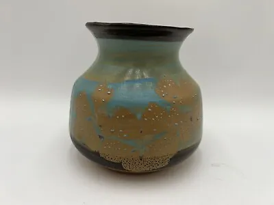 Vintage 1971 Pacific Stoneware Inc. Pottery Vase Signed B. Welsh 6” USA • $19.89