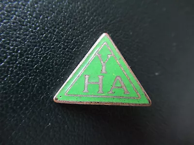 Vintage Gold/green YHA  Enamel Pin Badge : Very Good Condition • £5