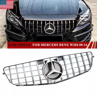 GTR Front Grille For Mercedes Benz W204 C Class C250 C350 Grill W/Star 2008-2014 • $67.39