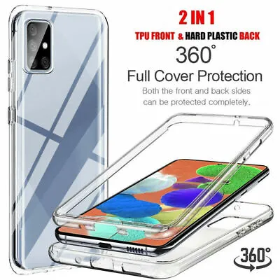 360° Silicone Clear Case Cover For Samsung Galaxy A32 A52 A42 5G A21s A12 Phones • £2.45