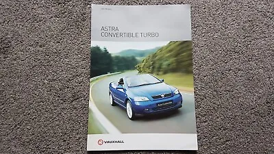 Vauxhall Astra Convertible Turbo Sales Brochure 2003 • $8.65