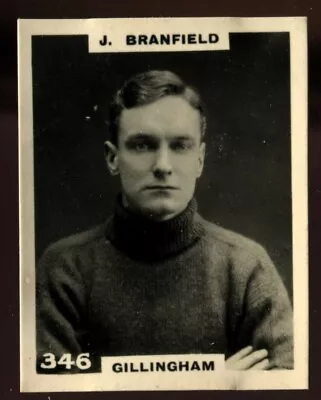£5 • Buy Tobacco Card, Pinnace, FOOTBALLERS,1922,KF Type 1B, J Branfield, Gillingham,#346