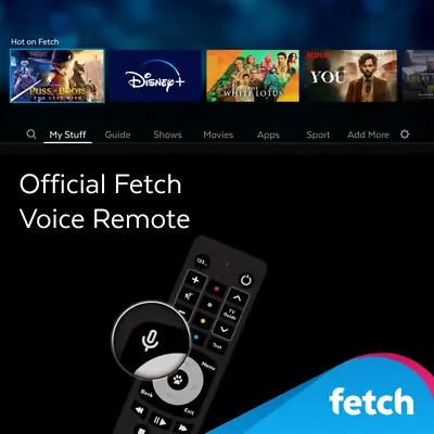 Fetch Voice Remote: Suits Mighty Mini 4K Mini & Gen 2 • $29.95
