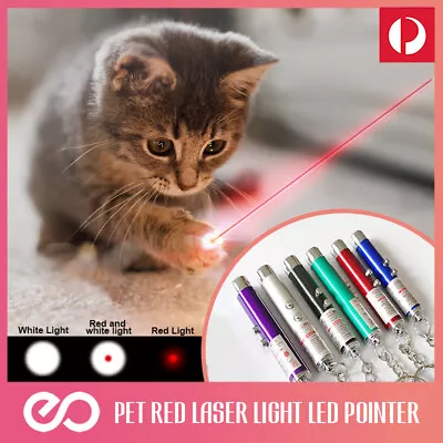 Mini Cat Dog Pet Toy Red Laser Light LED Pointer Pen Lazer Interactive Training • $3.59