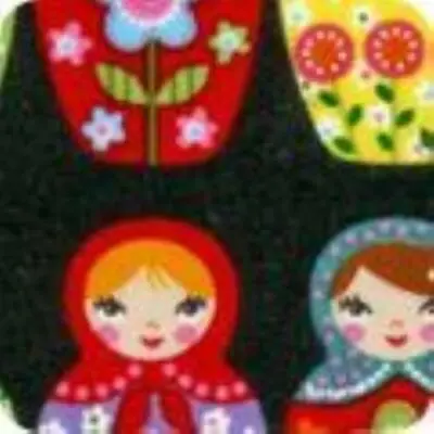 Matryoshka Doll Cotton Fabric Russian Nesting Doll 44  Inch Wide Cut To Order • $3.50