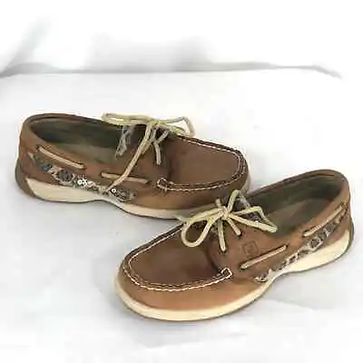 Sperry Angelfish Leopard Sequin Boat Shoes 6 • $32.99