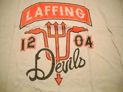 Laffing Devils Motorcycle Club T-shirt Men's 2XL The Devil's Ride Gray Tee • $12