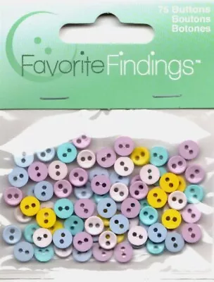 Mini Pastel Buttons By Favorite Findings - Pkg Of 75 • $3.95