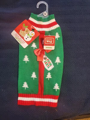 $14.08 • Buy Dog Christmas Holiday Sweater Size Medium From Santa
