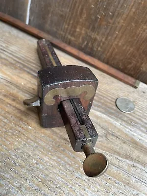 Vintage Rosewood & Brass Wooden Mortise Marking Gauge Unbranded • $32