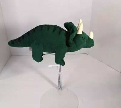 Dakin Dinosaur Triceratops Bean Bag Plush Kelly Green 11  Long Toy Dino Vintage • $24.99