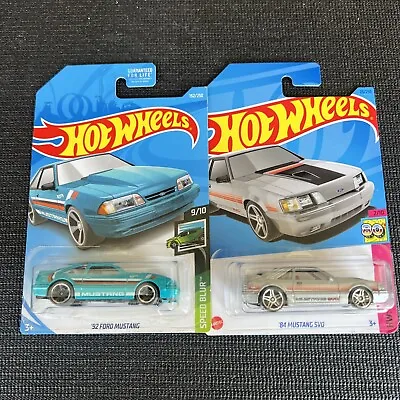 Hot Wheels Silver Teal Set ‘84 Ford Mustang SVO 80’s Fox Body Special Operations • $19.95