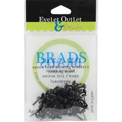 $5.07 • Buy Eyelet Outlet 4mm Round Brads 70/Pkg-Black 810787020029