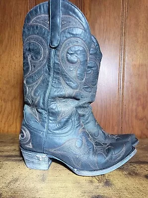  Lane Lovesick Boots 8.5 Grey/Black Snip Toe Western Texas Rodeo • $75