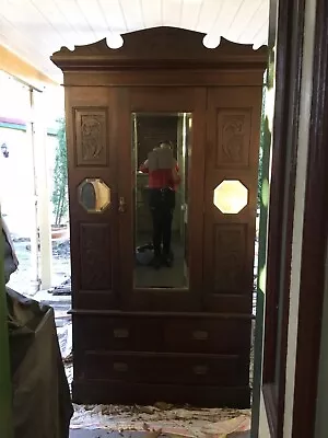 $70 • Buy Beautiful Australian Antique Wardrobe  - Solid Pine