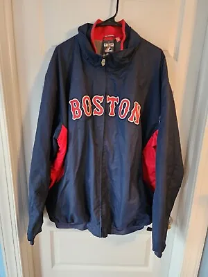 Majestic MLB Boston Red Sox Thermal Zip Up Jacket Size 3XL OG Authentic Baseball • $49.99