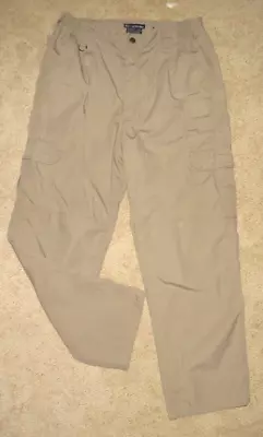 Men's 5.11 Tactical Series Khaki Poly/Cotton Blend Cargo Pants 34 X 32 • $28.99