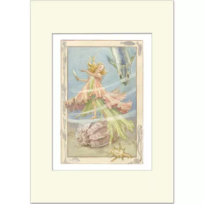 The Seaweed Dress - Margaret Tarrant - Medici Mounted Print • £23.50