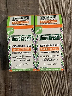 $15 • Buy 2x TheraBreath Immunity Support Throat Health Supplement 20Lozenges Citrus Mint