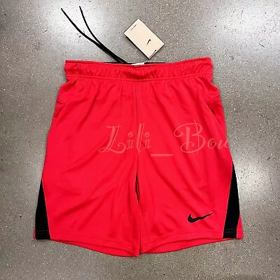 NWT Nike DM1040-657 Men Dri-Fit Basketball Shorts Standard Fit Red Black Size L • $26.95
