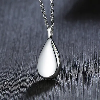 Teardrop Ashes Urn Women Necklace Pendant Cremation Memorial Keepsake Jewelry • $16.99