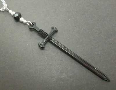 A Black Sword/dagger  Necklace. New. 18  Chain. • $3.78