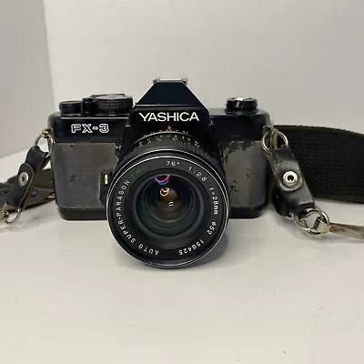 Yashica FX-3 SLR Camera With Super Paragon 28mm Lens • £44.99