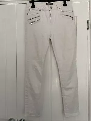 £0.99 • Buy Mint Velvet Womens White Stretch Skinny Jeans Mid Rise Size UK 12 R W28