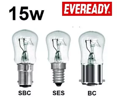 1/2/5/10 Universal Appliances Bulb 15w Pygmy  E14 B22 B15 Eveready/Status/Cromp • £2.55