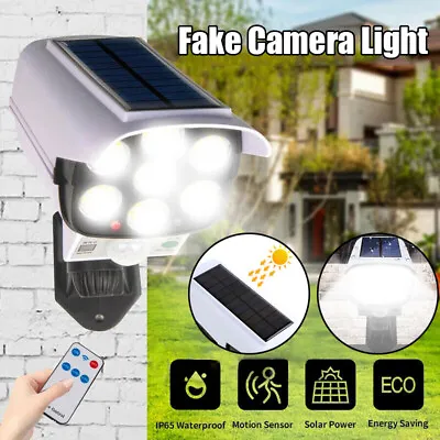 Solar Security Light Fake Camera 77 LED Motion Sensor Spotlight Garden Floodlamp • £12.99