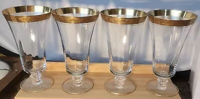 4 Gold Encrusted Tiffon Franciscan  Tumblers Goblets Glasses Water Tea • $38