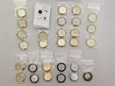 Nos Mini Quartz Battery Clock 1 7/16  Miniature Fit Up Several Styles • $10