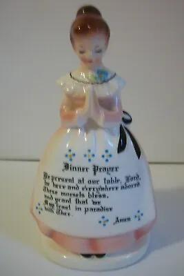 Vintage Girl Napkin Holder Dinner Prayer On Apron Enesco Import Japan • $19.99