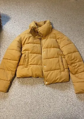 Primark Mustard Puffer Coat Size Small • £0.99