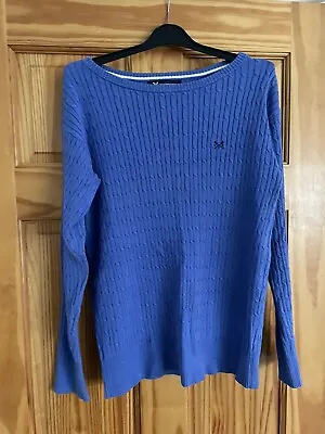 Ladies Crew Clothing Cable Knit V-neck Jumper • £7