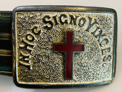 Masonic Knights Templar In Hoc Signo Vinces Ceremonial Sword Belt Buckle • $65