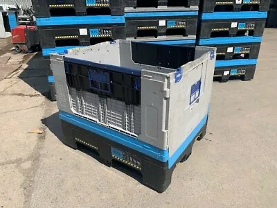 50 X MAGNUM OPTIMUM - PLASTIC STORAGE FOLDING PALLET BOX CONTAINER - FLC K975 • £12900