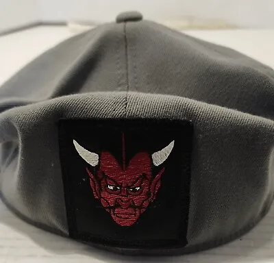 Kangol Flex Fit Hat S/M 38.83 Rounded Gray With Devil Embroidery Wool Blend • $15