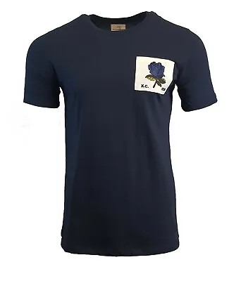 £55.24 • Buy Kent & Curwen T-shirt Navy Blue 1926 Rose Patch David Beckham Vintage England