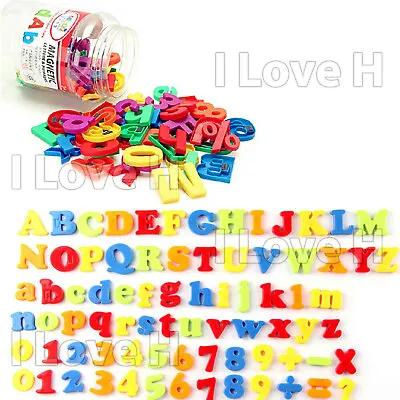 $12.55 • Buy 78PCS Magnetic Numbers Letters Alphabet Learning Toy Fridge Magnets Kid LOVE