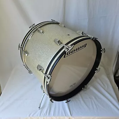 Ludwig 20x14  3-ply Silver Sparkle Bass Drum - Virgin - Clear Interior Early 70s • $699.99