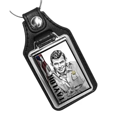 Sheriff Andy Taylor Deputy Barney Fife Mayberry  Sheriffs Faux Leather Key Ring • $16.95