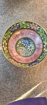 Maling Pottery Bowl Lace Pattern Pink Lustre • £30