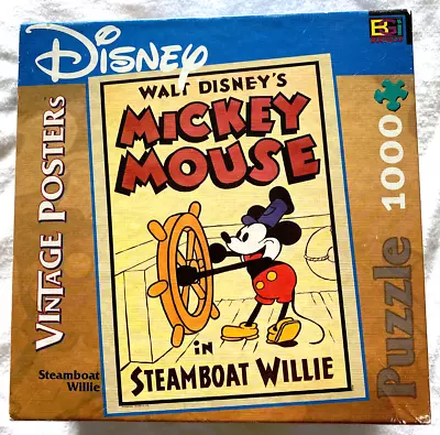 Mickey Mouse Puzzle Walt Disney Steamboat Willie Vintage Posters 1026 Pieces 90' • $11.69