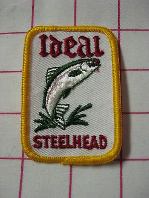 Vintage Ideal Outdoors SteelHead Trout Fish Fishing Patch Emblem 3  X 2  NEW • $6.71