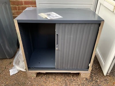 £75 • Buy Bisley Grey Tambour Cupboard Lockable  L800mm X D480mm X H700mm