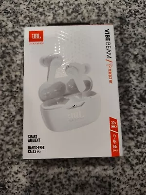 JBL Vibe Beam True Wireless In-Ear Headphones - White (JBLVBEAMWHTAM) • $7.68