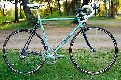 Bianchi Celeste Campione Del Mondo Steel 56cm Vintage 80's Bike Made In ITALY • $775.99